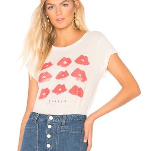 Junk food Donald Robertson lips tee